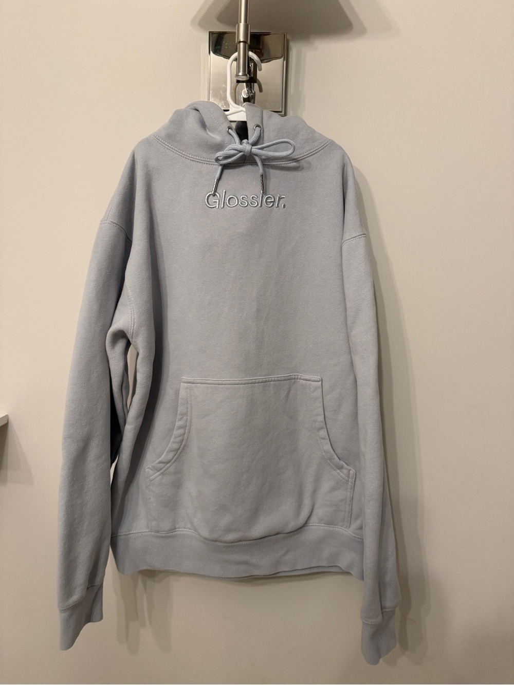 Glossier Light Blue Pullover Hoodie